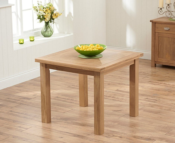 Sandy 90cm extending to 180cm Flip Top Oak Extendable Dining Table