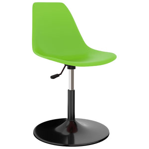 Green PP Pedestal Swivel Dining Chair