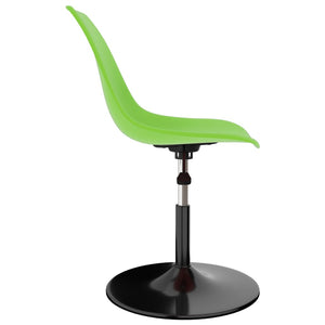 Green PP Pedestal Swivel Dining Chair